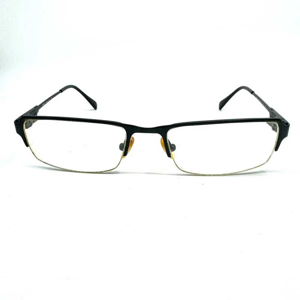 Safilo Elasta 7199T Black 0003‎ Semi Rim Titanium Eyeglasses 54-19-140 H10317